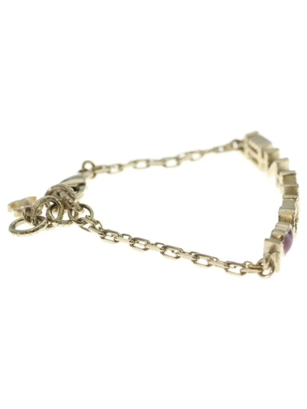 Chanel I Love Logo Chain Bracelet Gold With Charm